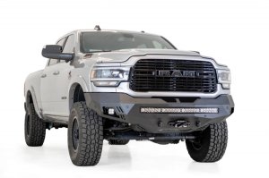 Ram 3500 Bumper - Front - Addictive Desert Designs - Stealth Fighter - Hammer Black - `19-`20